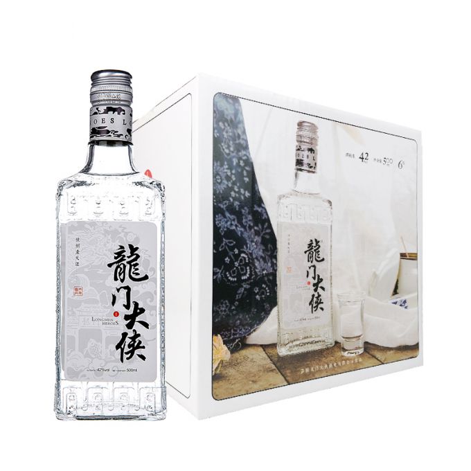 龍門大俠文化小酒 白標42度整箱 濃香型高度白酒