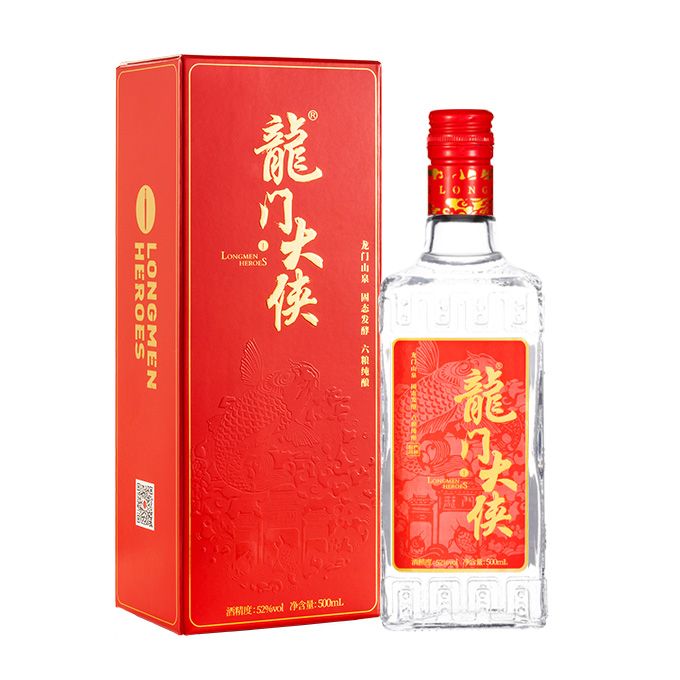 龍門大俠文化小酒 紅標52度 濃香型高度白酒